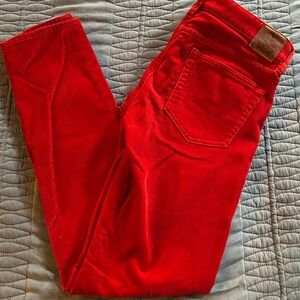 Ralph Lauren Bright Red Corduroy Womens pants